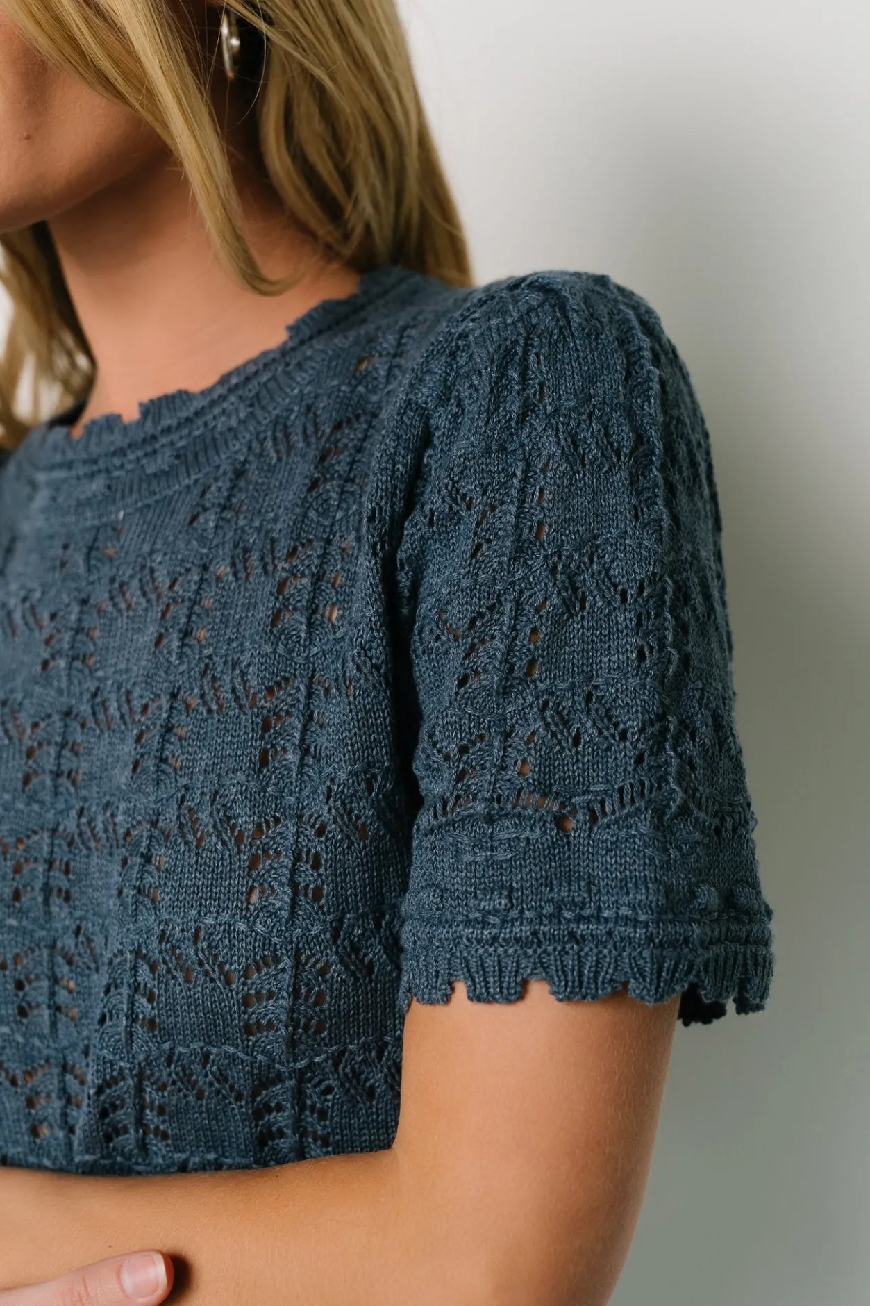 Outlet Baltic Born Serenity Knit Sweater Top | Slate