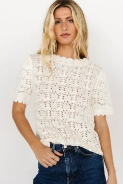 Hot Baltic Born Serenity Knit Sweater Top | Cream
