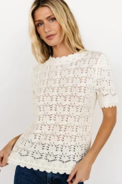 Hot Baltic Born Serenity Knit Sweater Top | Cream