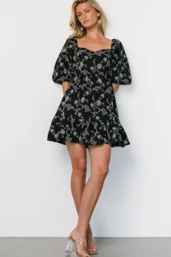 Outlet Baltic Born Serres Eyelet Mini Dress | Black + White Black+White