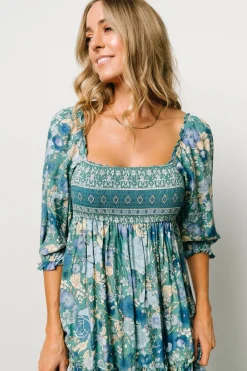 Online Baltic Born Shanna Tiered Dress | Emerald Multi EmeraldMulti