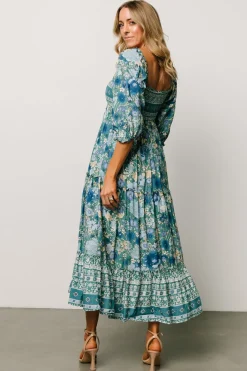 Online Baltic Born Shanna Tiered Dress | Emerald Multi EmeraldMulti
