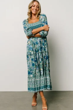 Online Baltic Born Shanna Tiered Dress | Emerald Multi EmeraldMulti