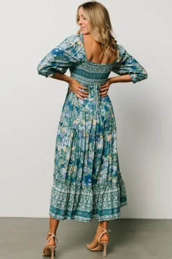 Online Baltic Born Shanna Tiered Dress | Emerald Multi EmeraldMulti