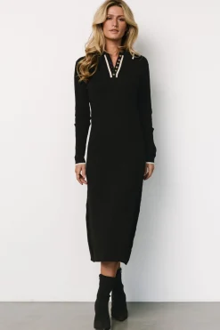 Discount Baltic Born Shantel Polo Dress | Black + Cream Black+Cream