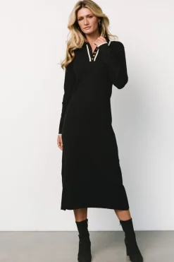 Discount Baltic Born Shantel Polo Dress | Black + Cream Black+Cream