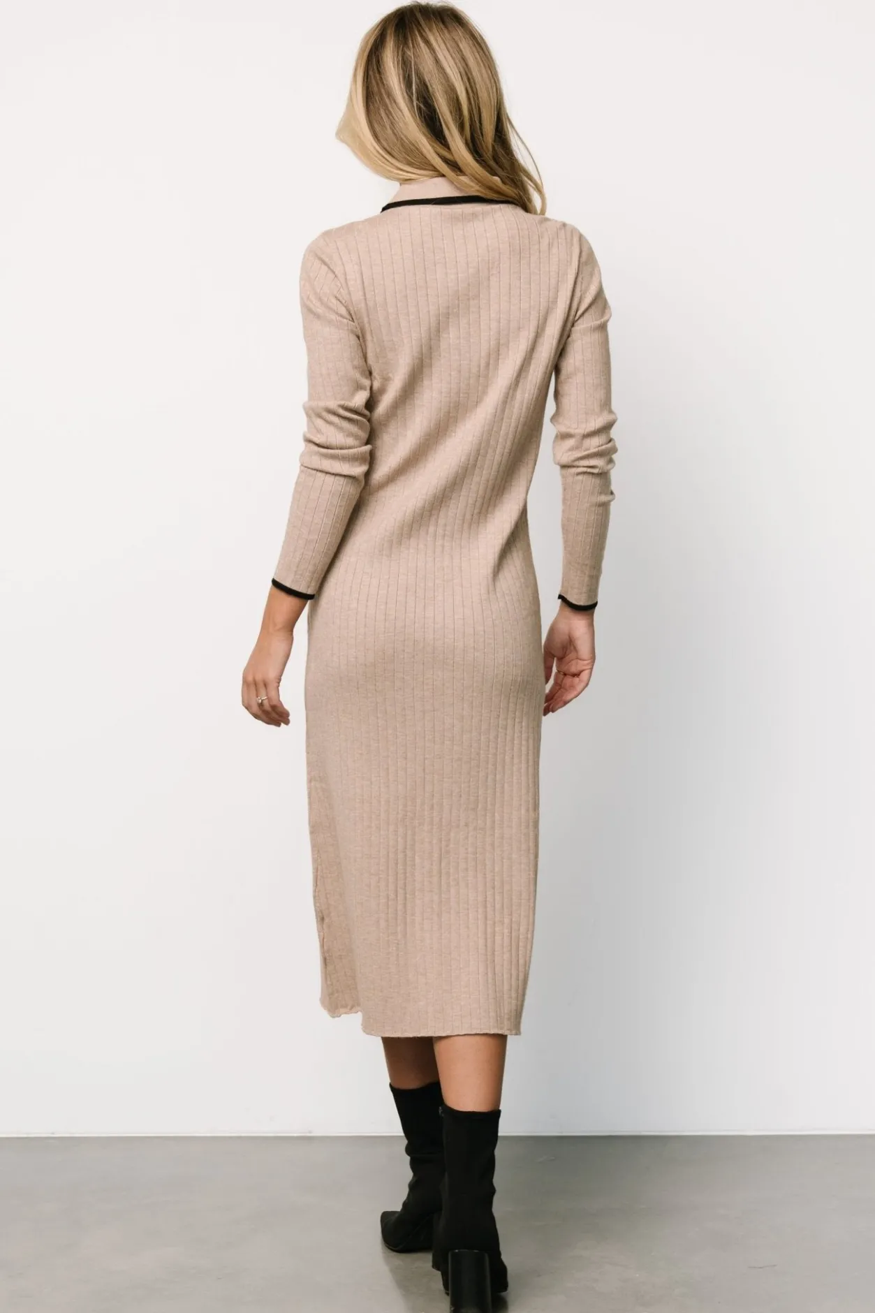 Best Baltic Born Shantel Polo Dress | Taupe + Black Taupe+Black