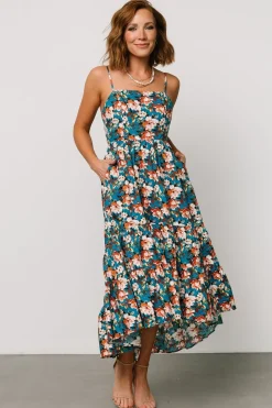 Hot Baltic Born Shari Tank Maxi Dress | Deep Blue Floral DeepBlueFloral