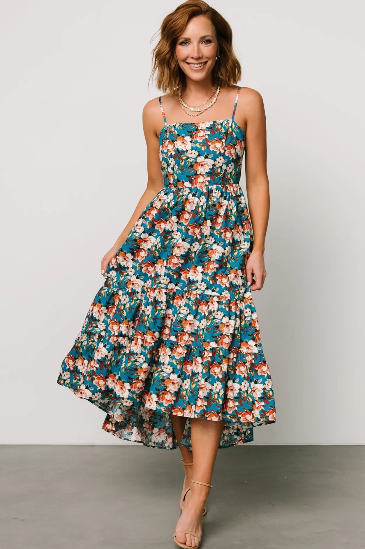 Hot Baltic Born Shari Tank Maxi Dress | Deep Blue Floral DeepBlueFloral