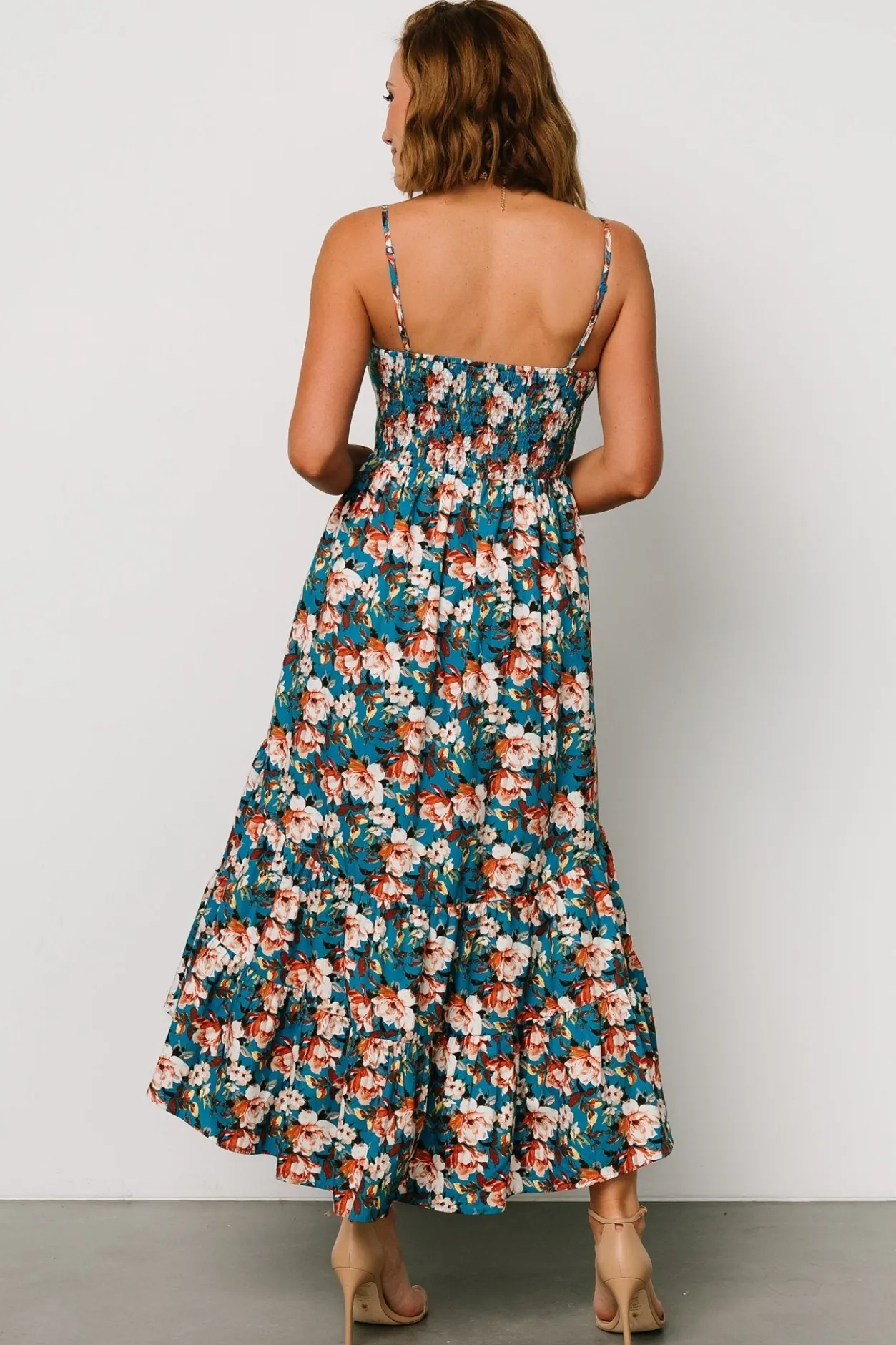 Hot Baltic Born Shari Tank Maxi Dress | Deep Blue Floral DeepBlueFloral