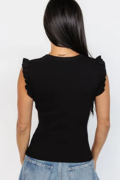 Discount Baltic Born Shay Ribbed Top | Black