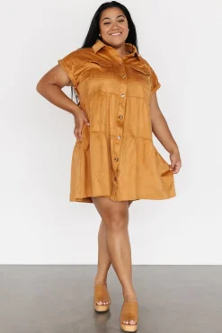 Fashion Baltic Born Shayla Button Down Short Dress | Camel