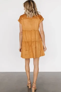 Fashion Baltic Born Shayla Button Down Short Dress | Camel