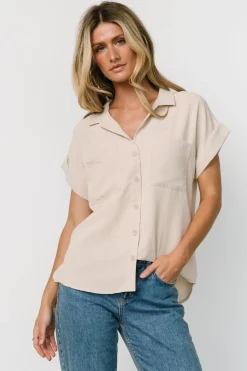 Hot Baltic Born Shaylee Button Up Top | Natural