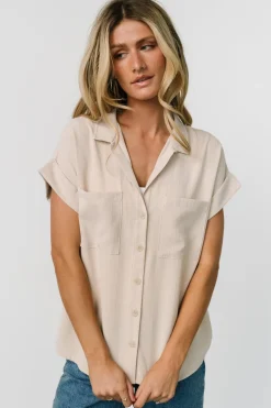 Hot Baltic Born Shaylee Button Up Top | Natural