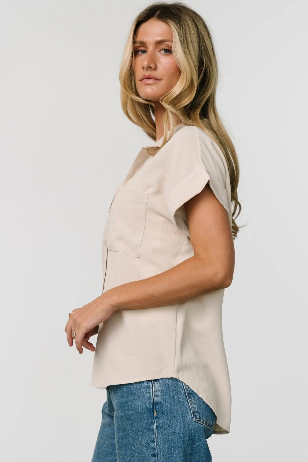 Hot Baltic Born Shaylee Button Up Top | Natural
