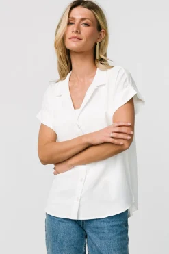 Sale Baltic Born Shaylee Button Up Top | Off White OffWhite