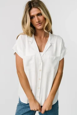 Sale Baltic Born Shaylee Button Up Top | Off White OffWhite