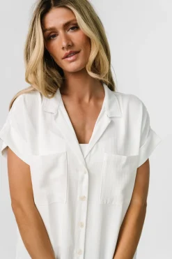 Sale Baltic Born Shaylee Button Up Top | Off White OffWhite