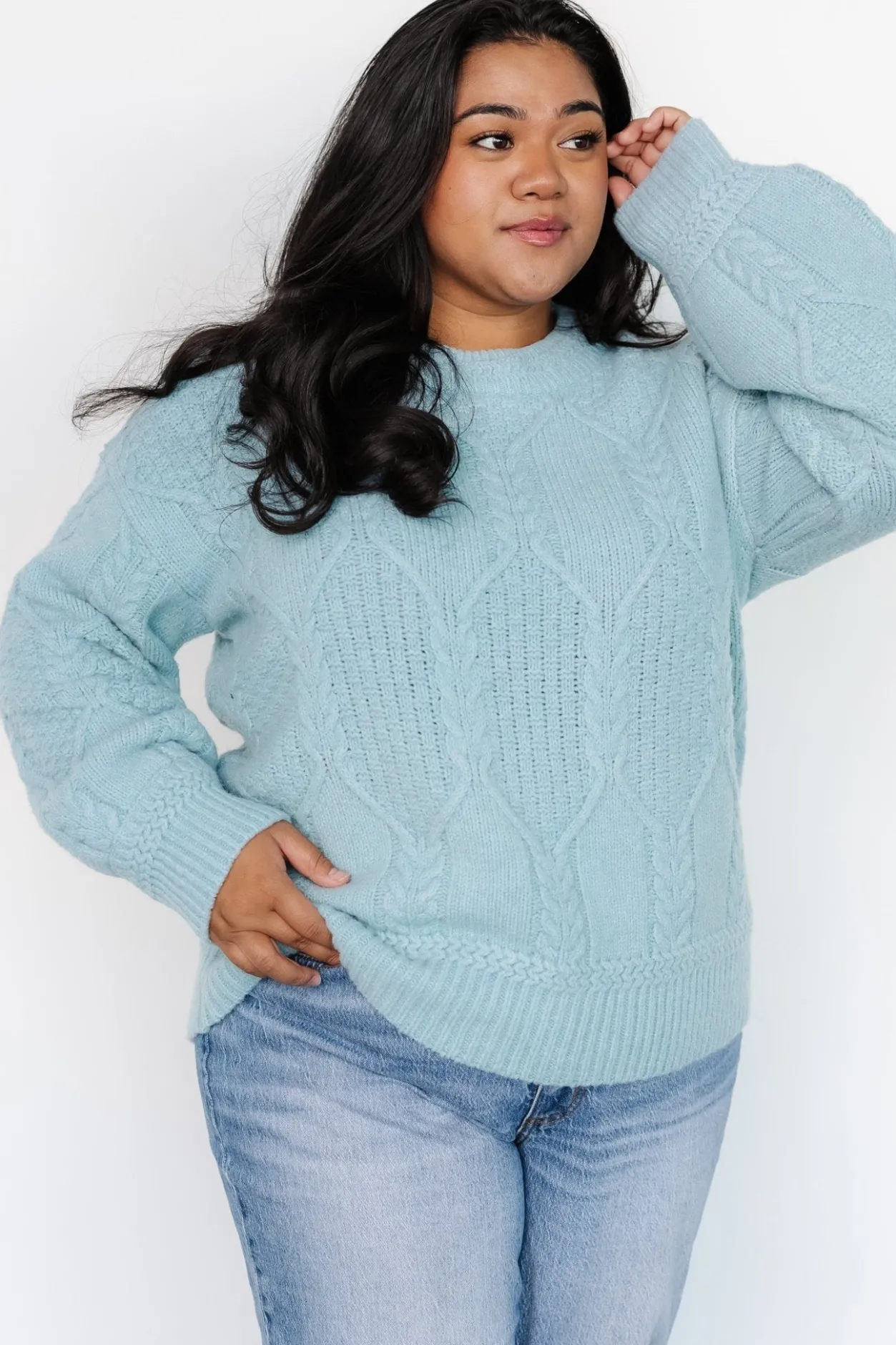 Clearance Baltic Born Sheffield Knit Sweater | Light Blue LightBlue