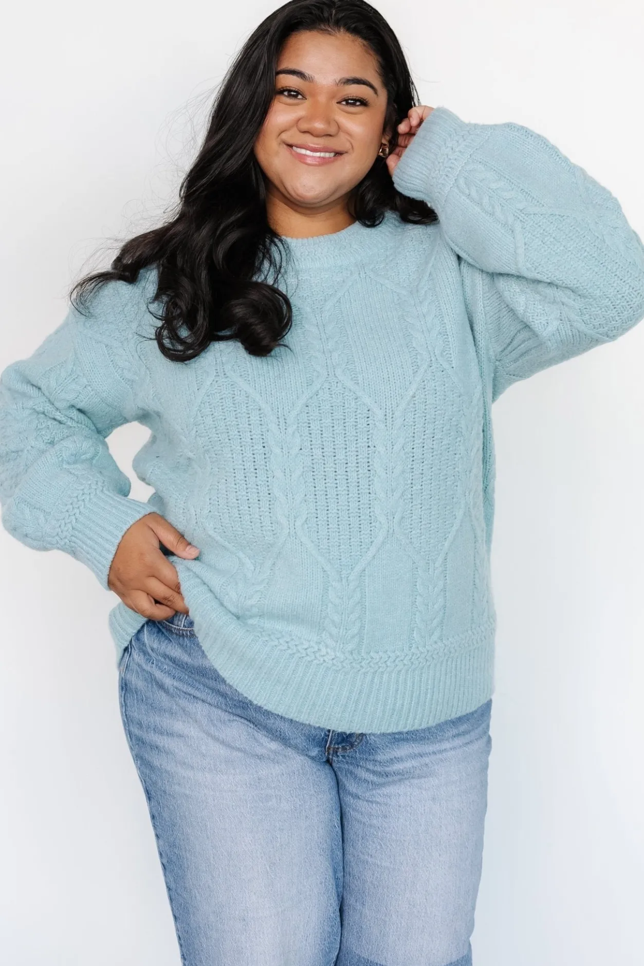 Clearance Baltic Born Sheffield Knit Sweater | Light Blue LightBlue