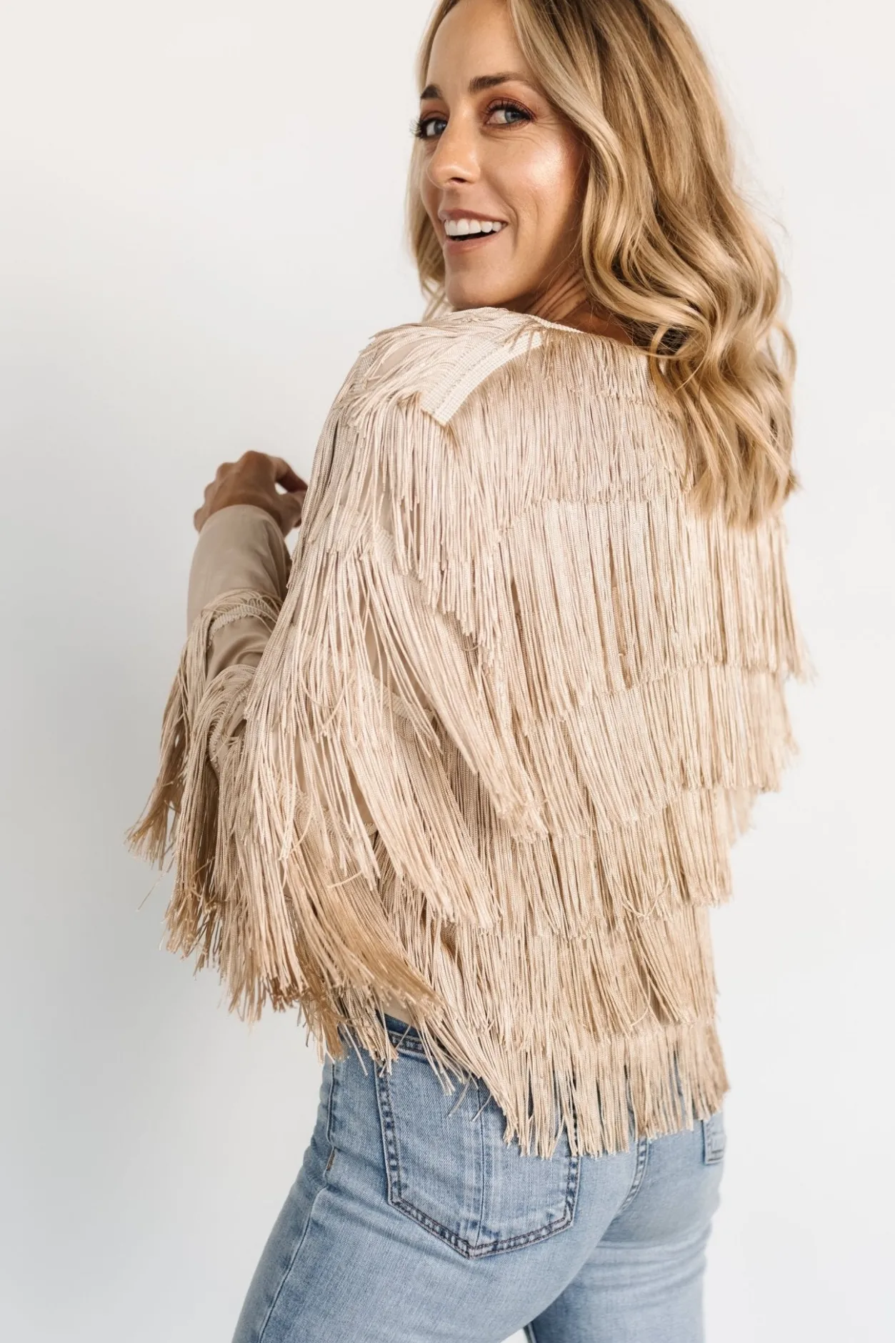 Outlet Baltic Born Sheridan Fringe Jacket | Champagne