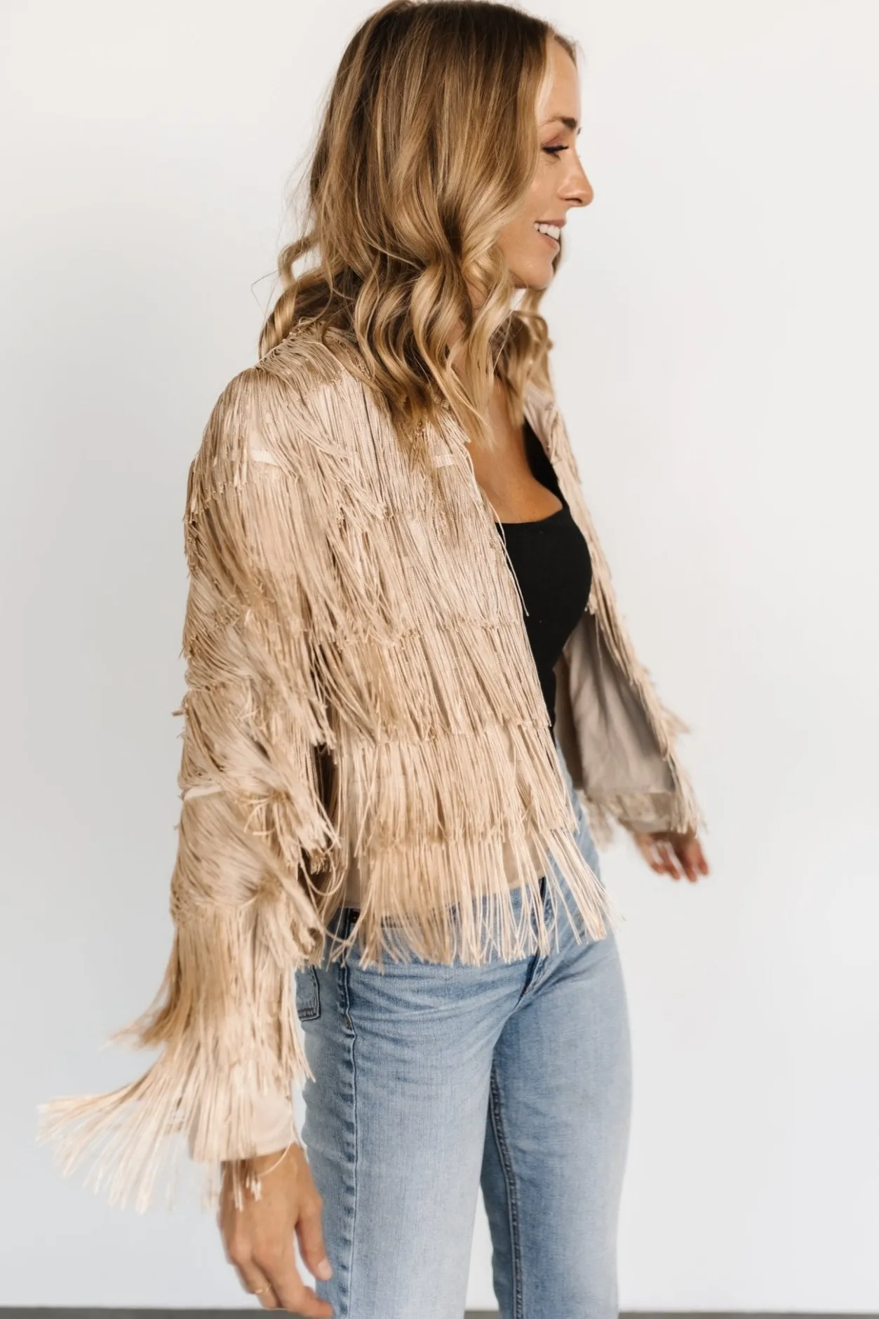 Outlet Baltic Born Sheridan Fringe Jacket | Champagne