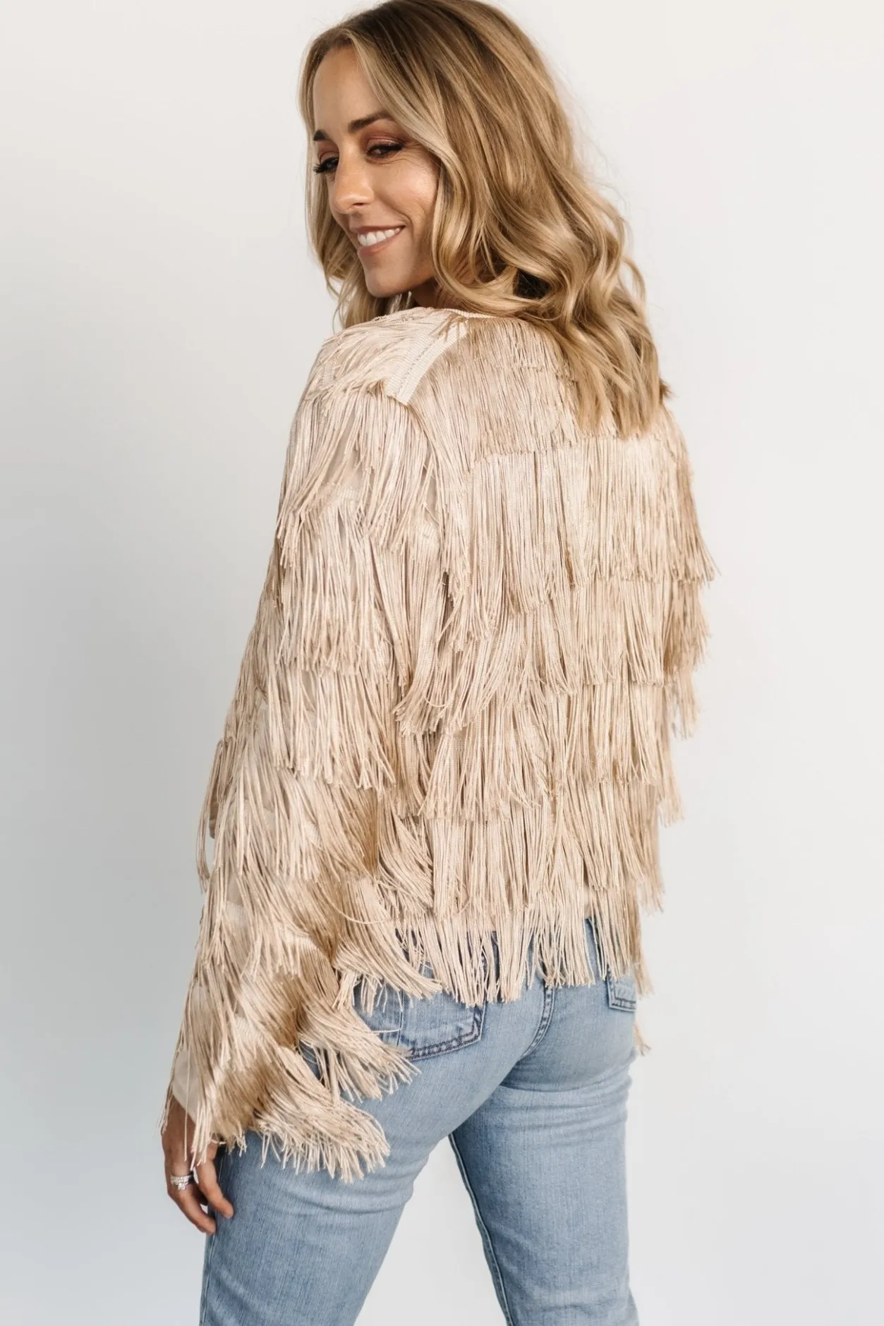 Outlet Baltic Born Sheridan Fringe Jacket | Champagne