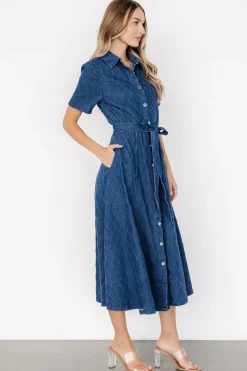 Discount Baltic Born Sheryl Midi Dress | Denim Blue DenimBlue