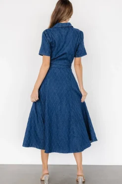 Discount Baltic Born Sheryl Midi Dress | Denim Blue DenimBlue