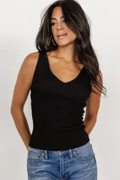 Best Baltic Born Sia Ribbed V Neck Tank Top | Black