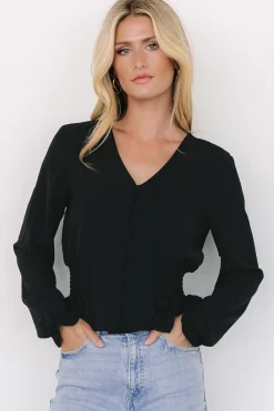Outlet Baltic Born Siena Button Top | Black