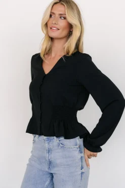 Outlet Baltic Born Siena Button Top | Black