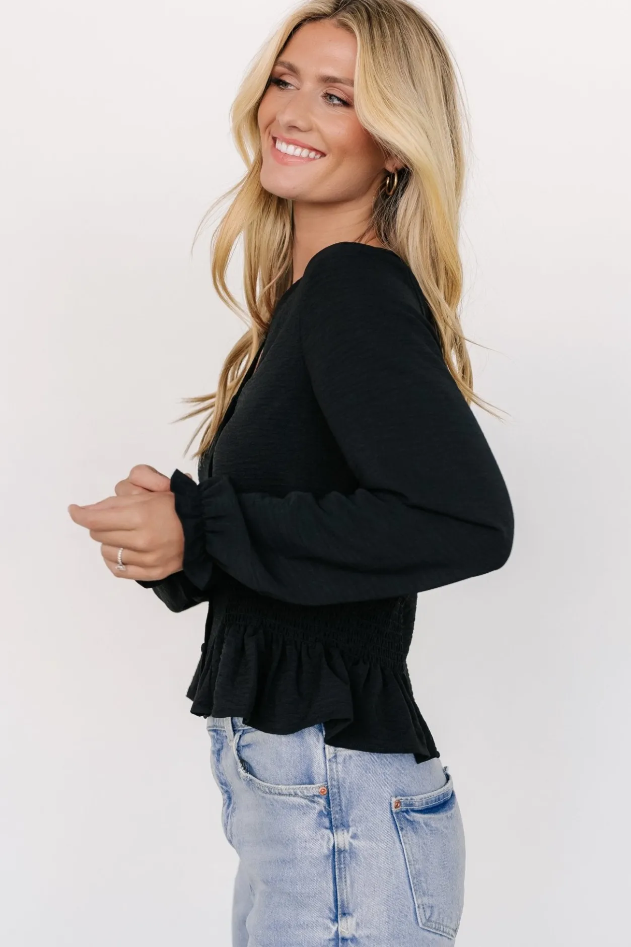 Outlet Baltic Born Siena Button Top | Black