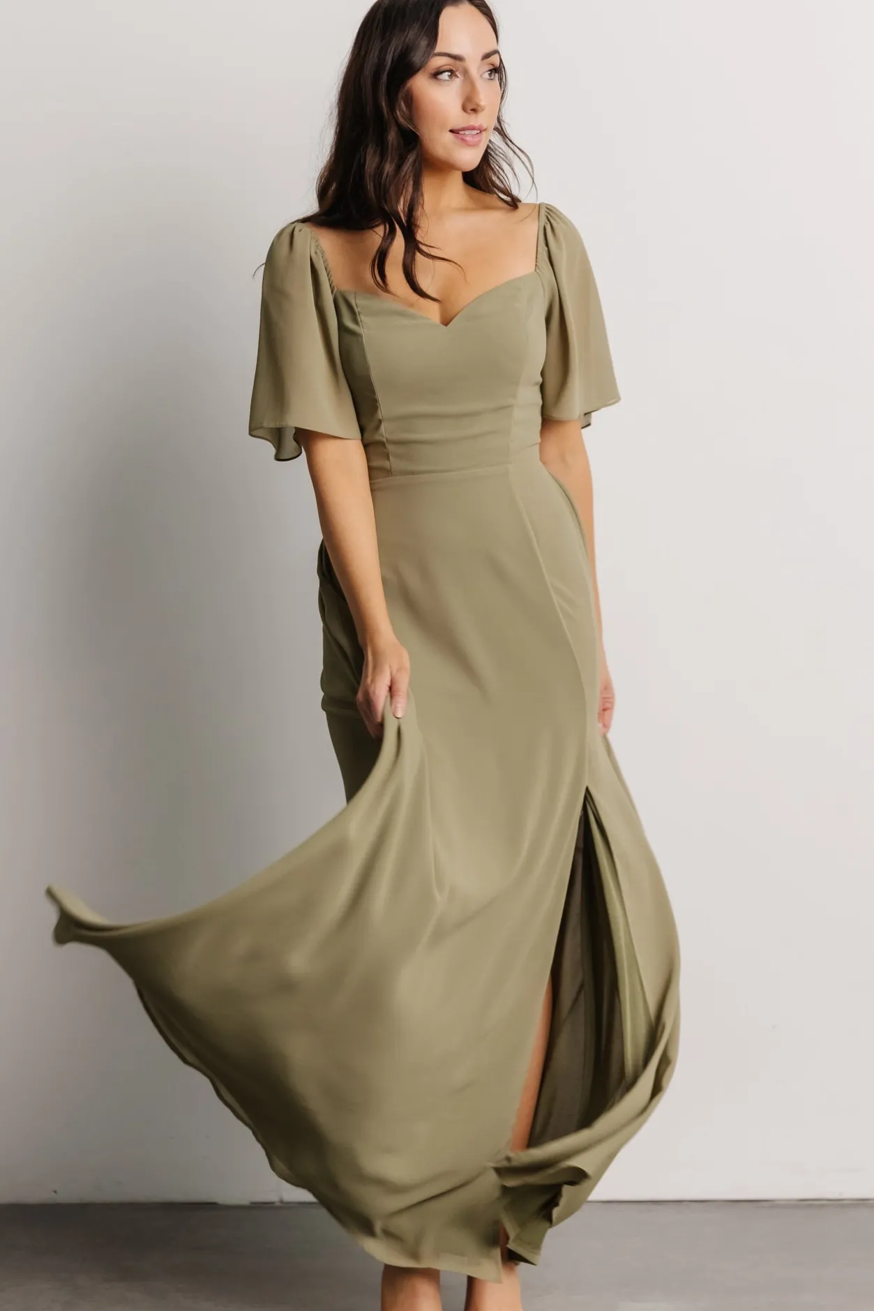 Best Baltic Born Sierra Sweetheart Maxi Dress | Dusty Olive DustyOlive