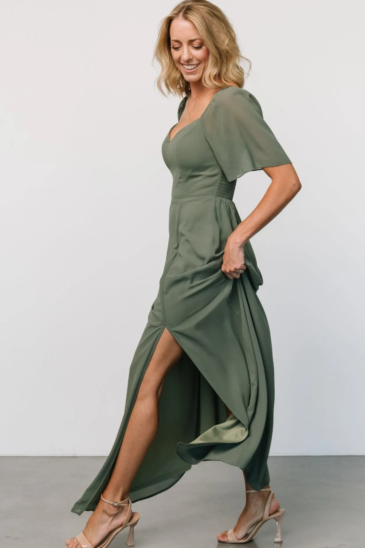 Hot Baltic Born Sierra Sweetheart Maxi Dress | Dark Sage DarkSage