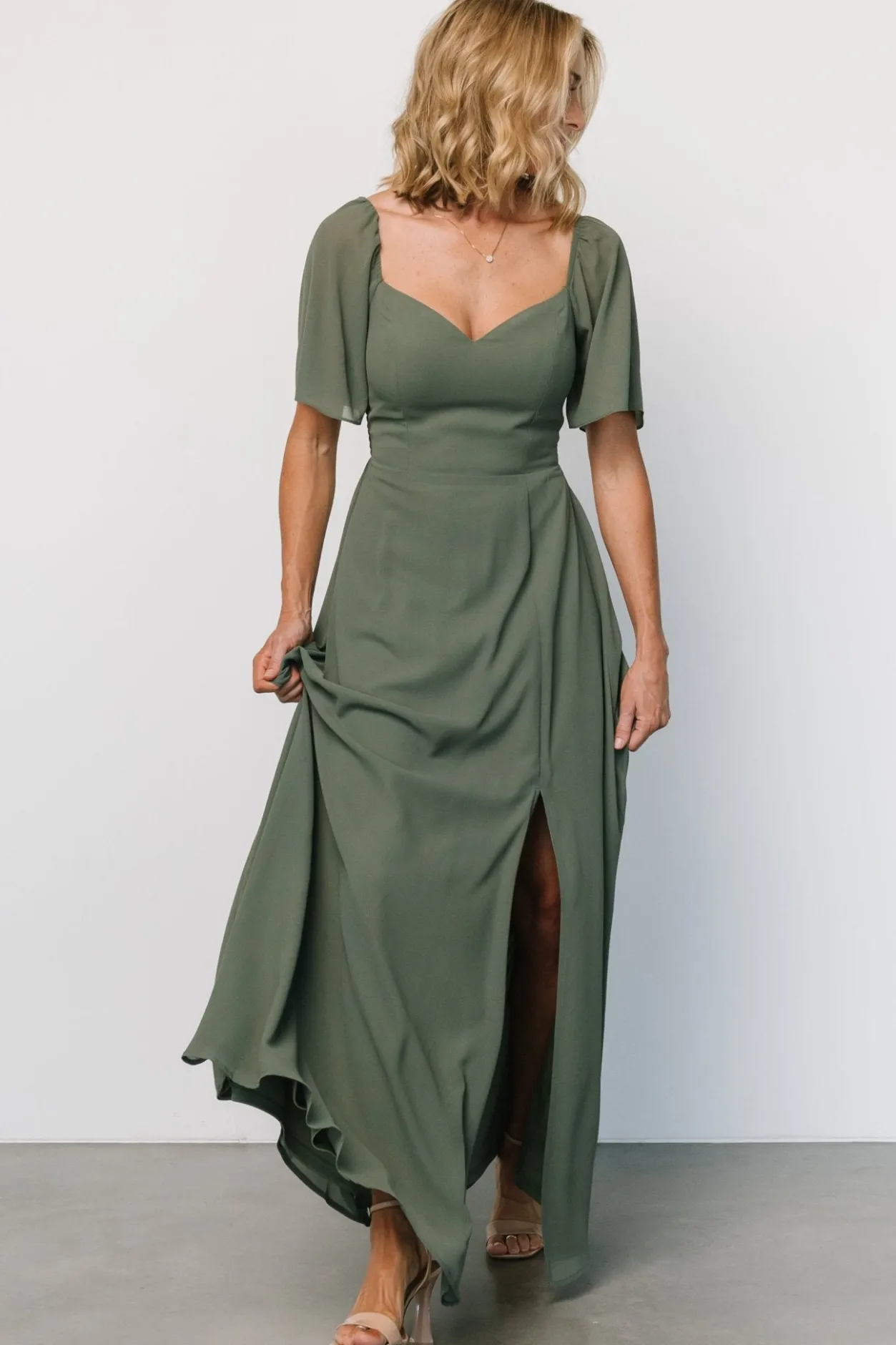 Hot Baltic Born Sierra Sweetheart Maxi Dress | Dark Sage DarkSage