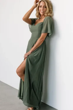 Hot Baltic Born Sierra Sweetheart Maxi Dress | Dark Sage DarkSage