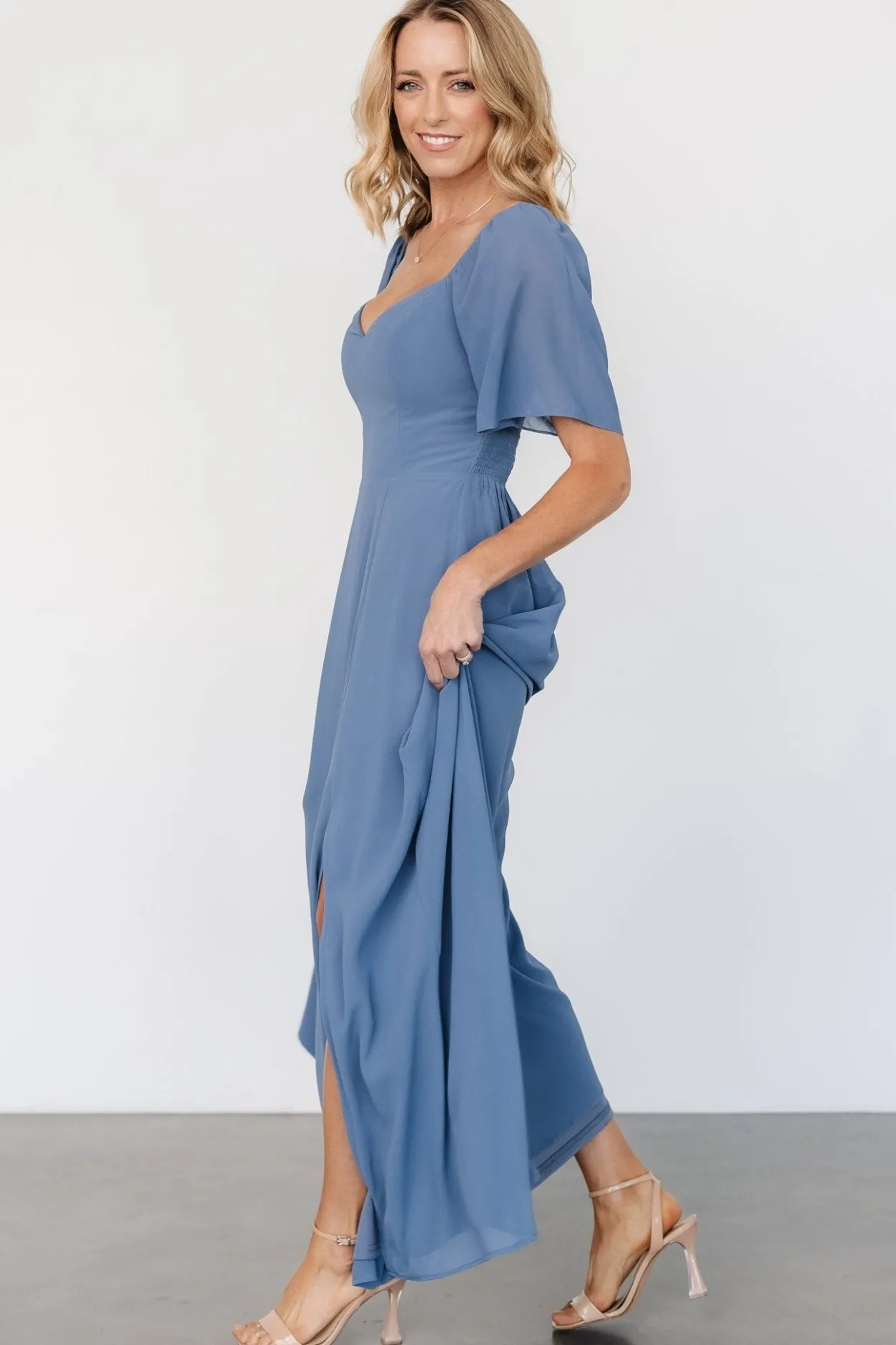 Clearance Baltic Born Sierra Sweetheart Maxi Dress | Whisper Blue WhisperBlue
