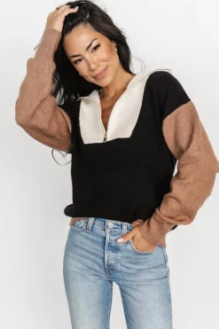 Online Baltic Born Sigrid Half-Zip Sweater | Black Multi BlackMulti