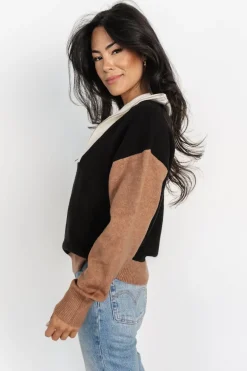 Online Baltic Born Sigrid Half-Zip Sweater | Black Multi BlackMulti