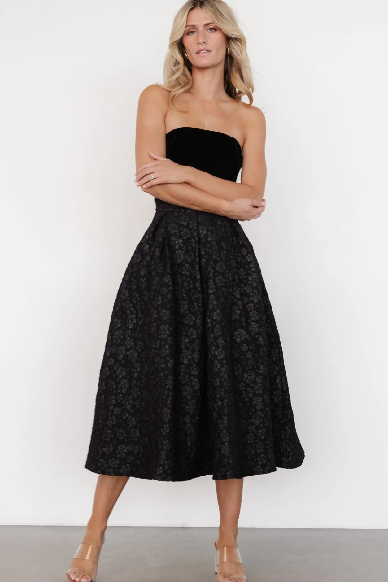 New Baltic Born Sila Strapless Dress | Black