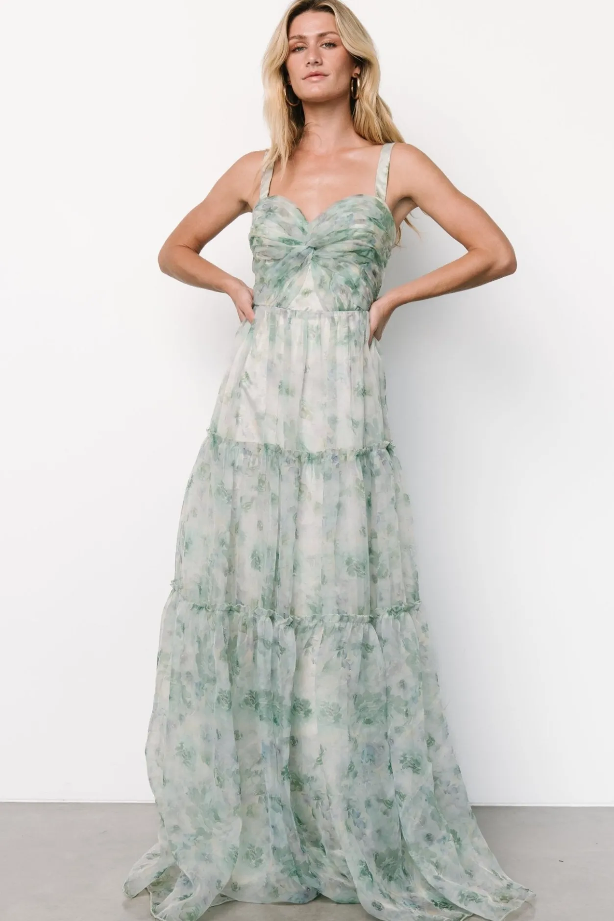 Hot Baltic Born Sinclair Sweetheart Gown | Green Floral GreenFloral