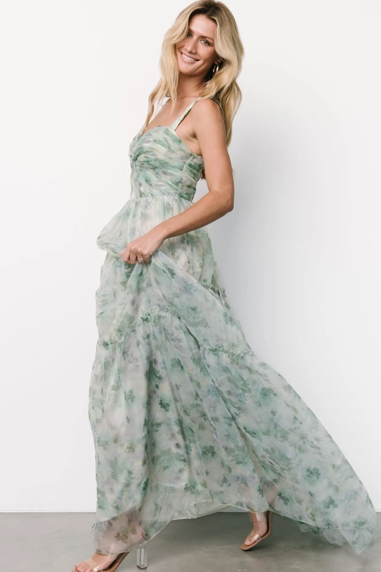 Hot Baltic Born Sinclair Sweetheart Gown | Green Floral GreenFloral