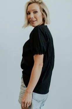 New Baltic Born Sloane Button Top | Black