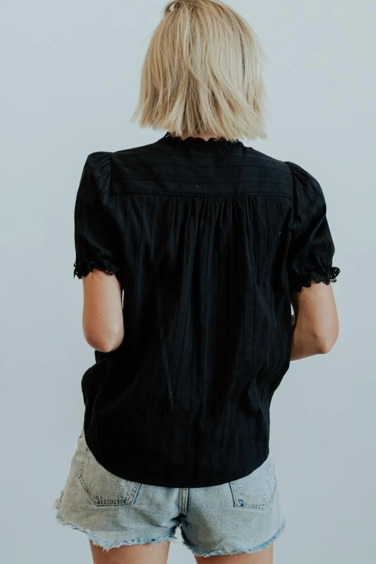 New Baltic Born Sloane Button Top | Black