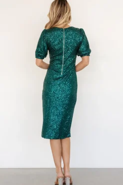Hot Baltic Born Socorro Sequin Midi Dress | Emerald