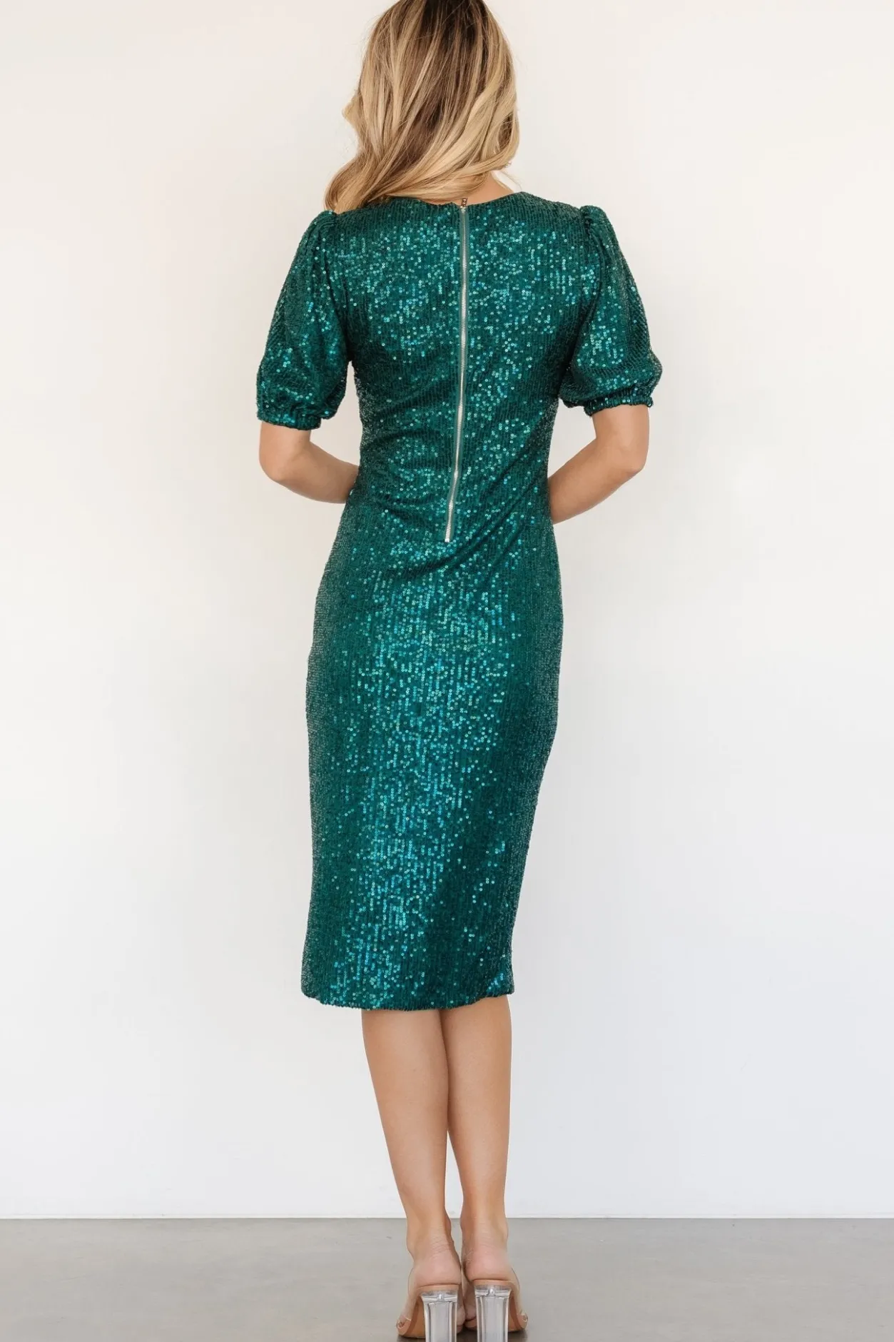 Hot Baltic Born Socorro Sequin Midi Dress | Emerald