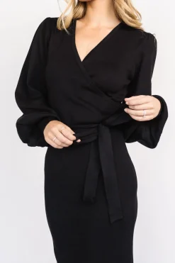 Hot Baltic Born Soho Bubble Sleeve Sweater Dress | Black