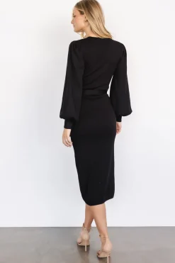 Hot Baltic Born Soho Bubble Sleeve Sweater Dress | Black